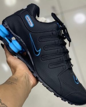 Tênis Nike Shox NZ 4 molas – Preto / Azul