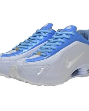 Tênis Nike Shox R4 4 molas – Prata / Azul